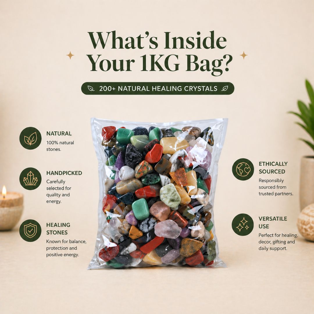 The Authentic Gemstone Collection: 1kg of Nature's Healing Stones