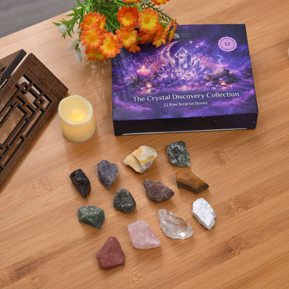 Raw Stone Advent Calendar — 12 Crystal Surprises