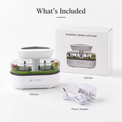 Raindrop Essential Oil Diffuser — 7 Colors + Sound