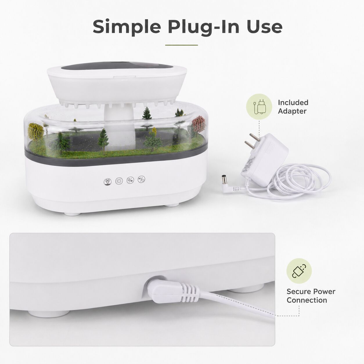 Raindrop Essential Oil Diffuser — 7 Colors + Sound