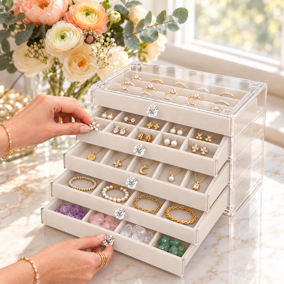 Crystal & Gemstone Display Case — Organize Your Crystals