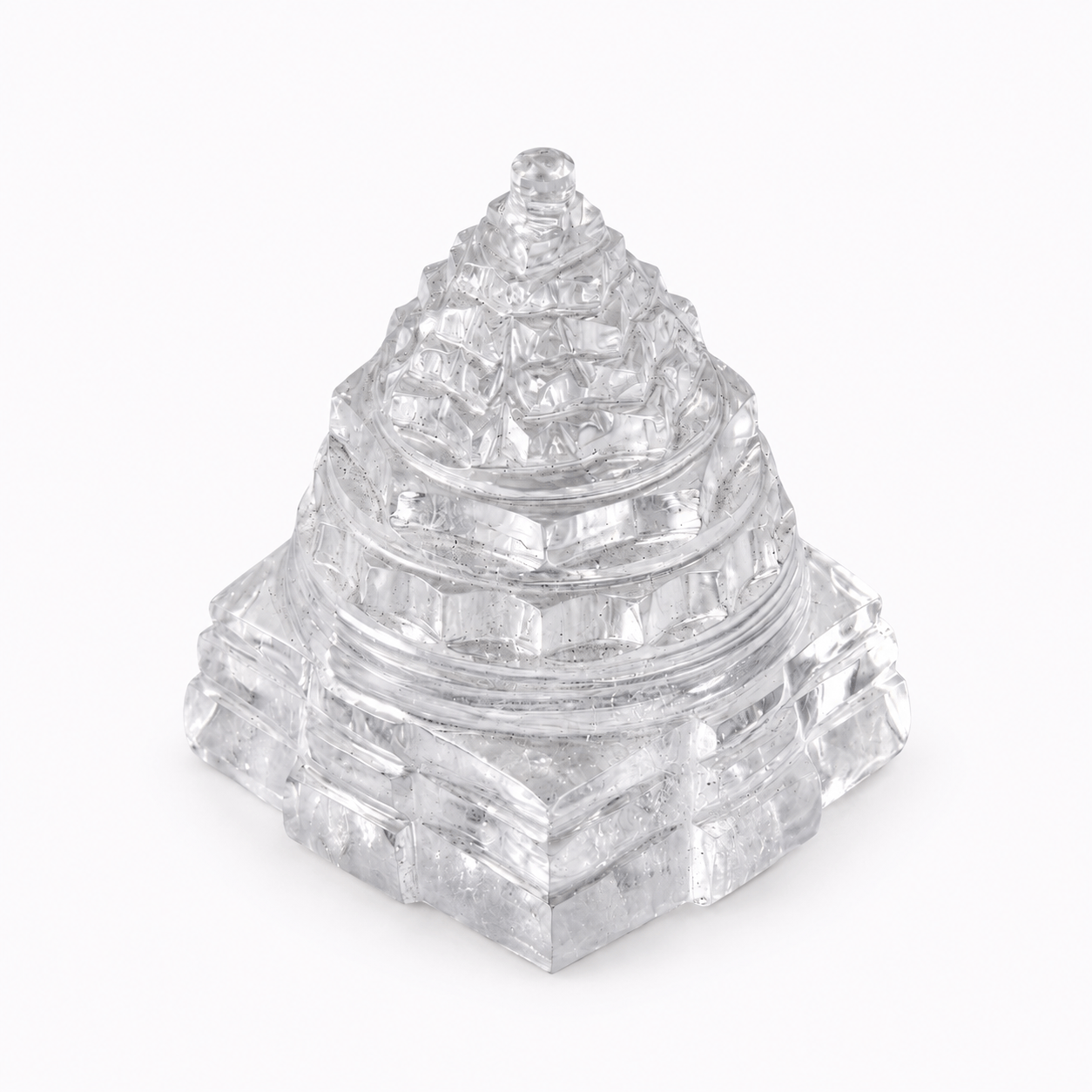 Clear Quartz Sri Yantra – Meditation Crystal for Clarity
