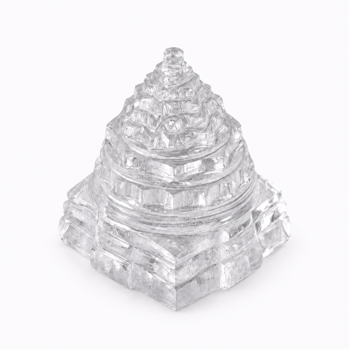 Clear Quartz Sri Yantra – Meditation Crystal for Clarity