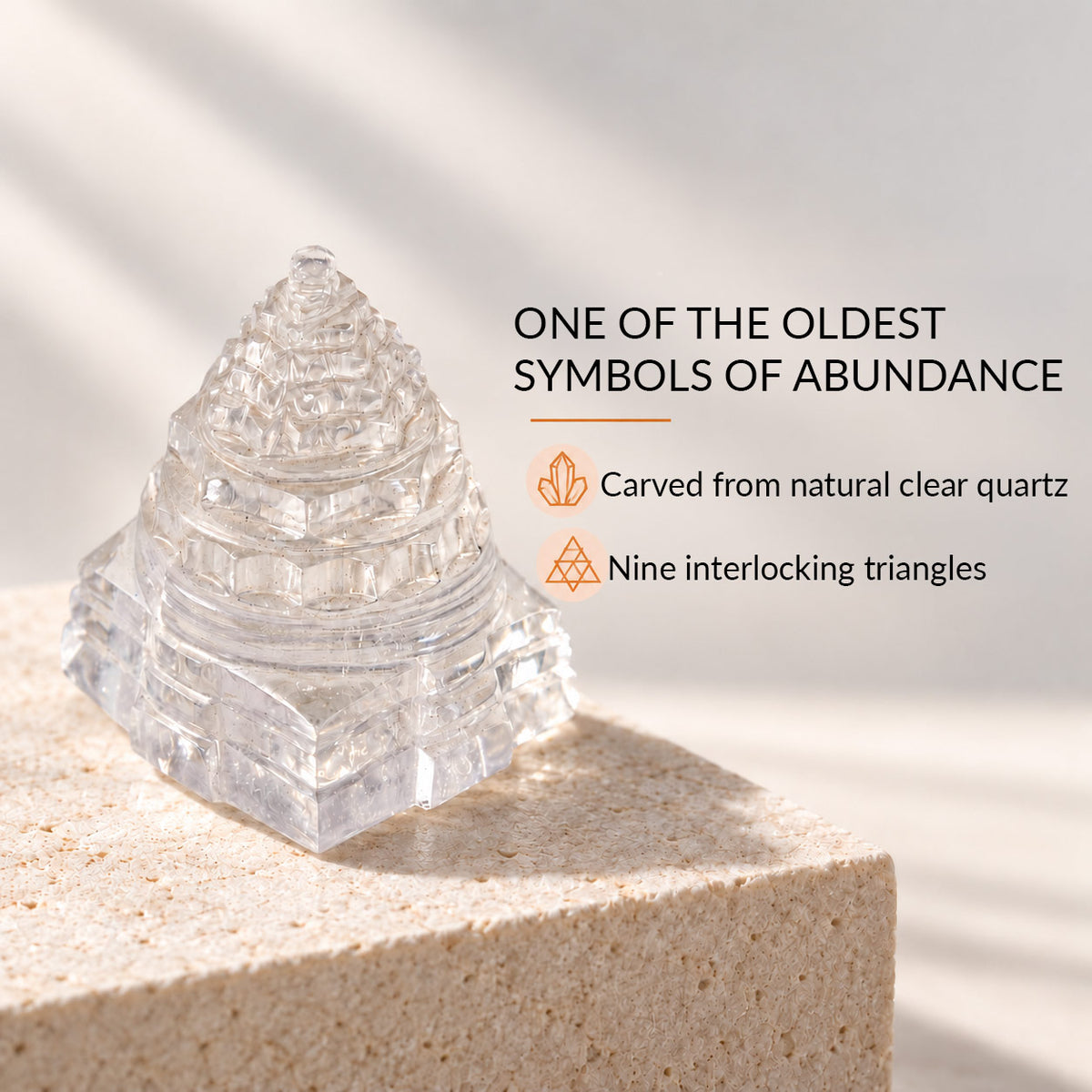 Clear Quartz Sri Yantra – Meditation Crystal for Clarity