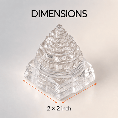 Clear Quartz Sri Yantra – Meditation Crystal for Clarity