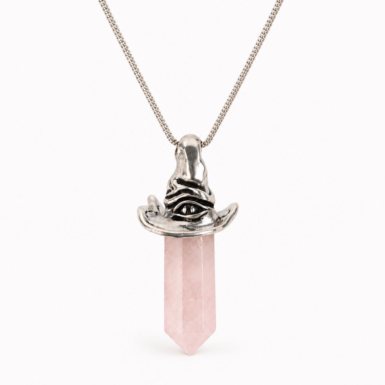 Rose Quartz Witch Hat Necklace – Limited Edition