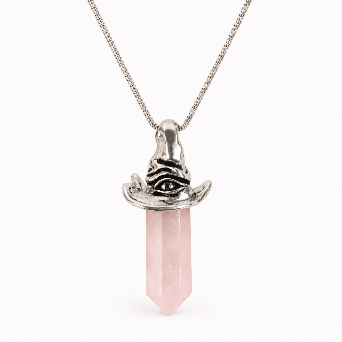 Rose Quartz Witch Hat Necklace – Limited Edition
