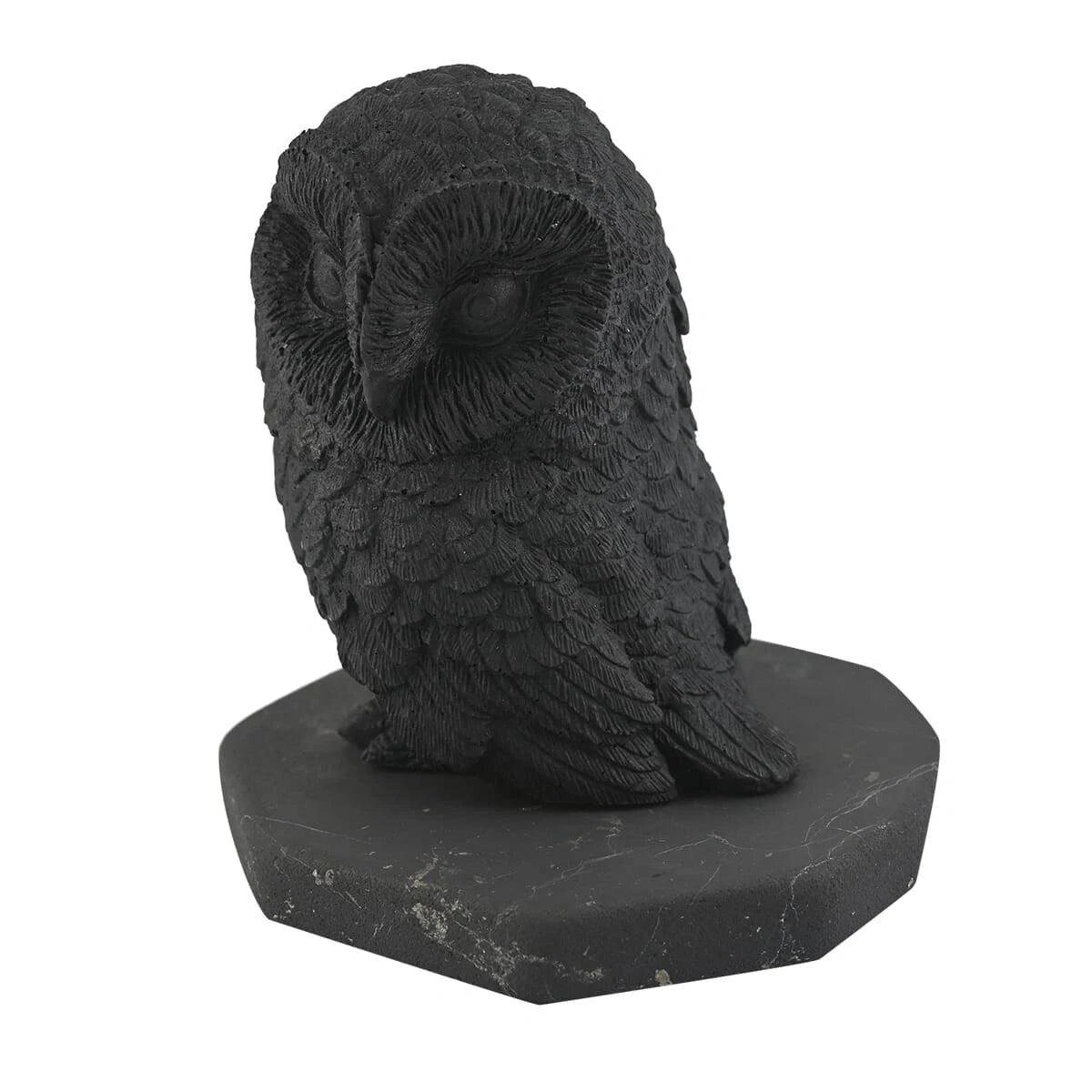 Natural Shungite Owl – Spiritual Guardian for Mindful Spaces
