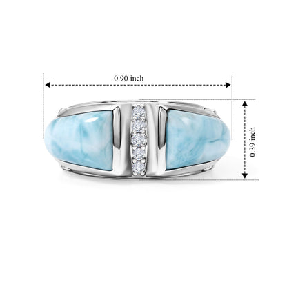 Chic Larimar Ring – Ocean Blue Crystal Cocktail Jewelry