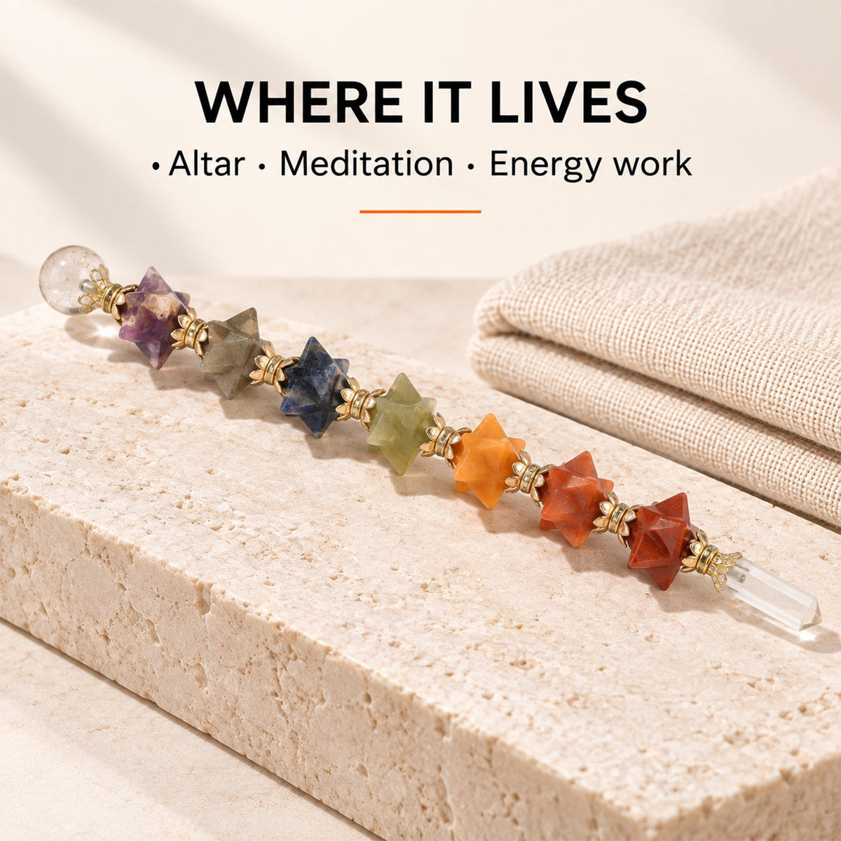 7 Chakra Wand – Complete Chakra Crystal Tool for Reiki