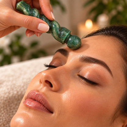 Natural Green Jade Spiral Wand – Luck and Abundance