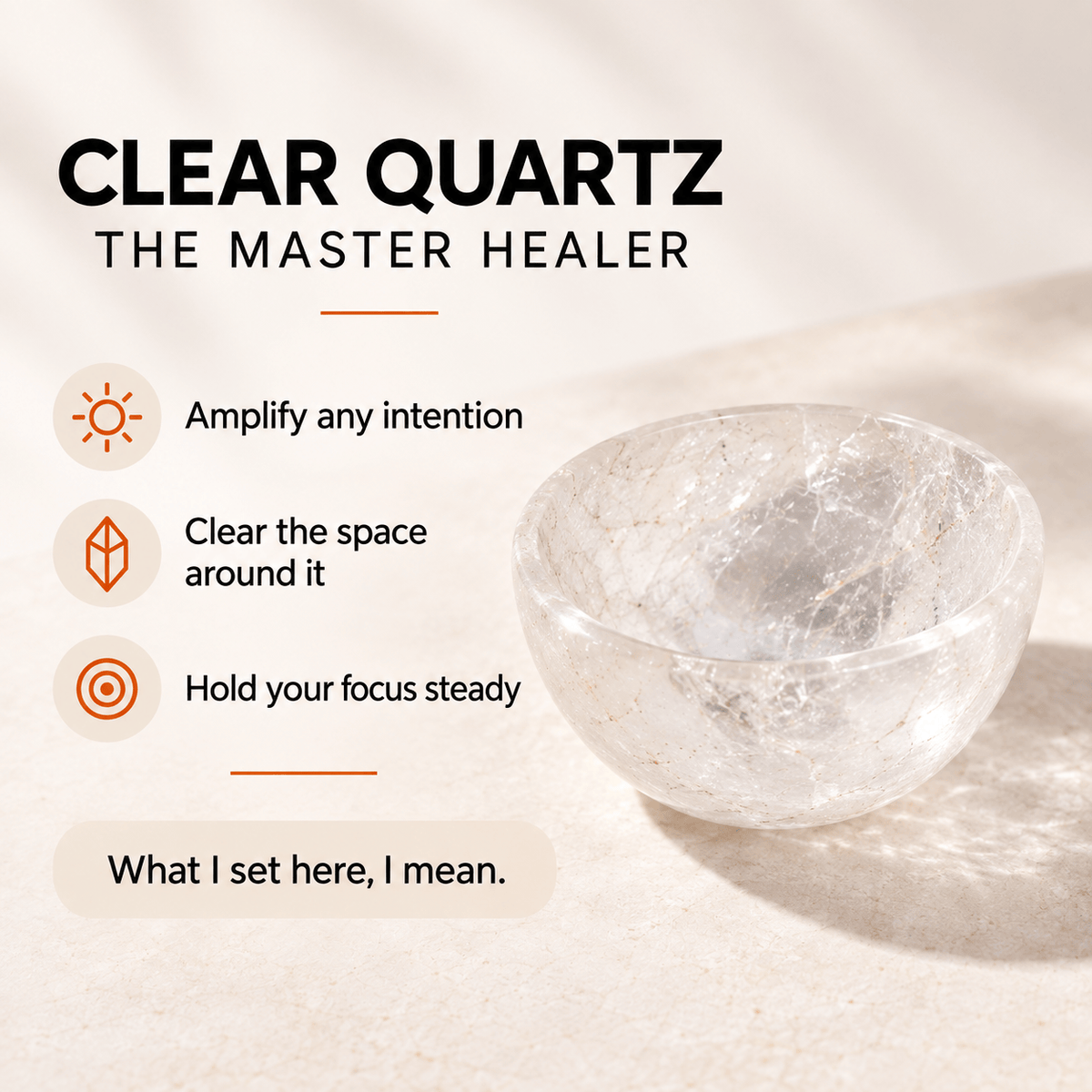 Natural Crystal Bowl - For Jewelry and Crystal Charging