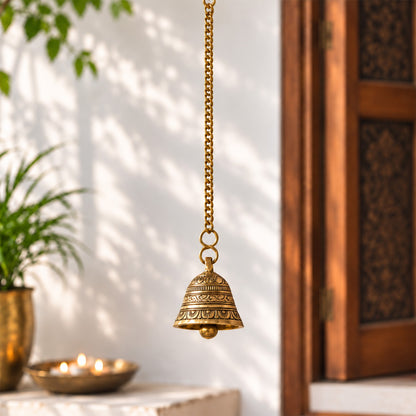 Brass Guardian Bell – Traditional Door Hanging for Protection