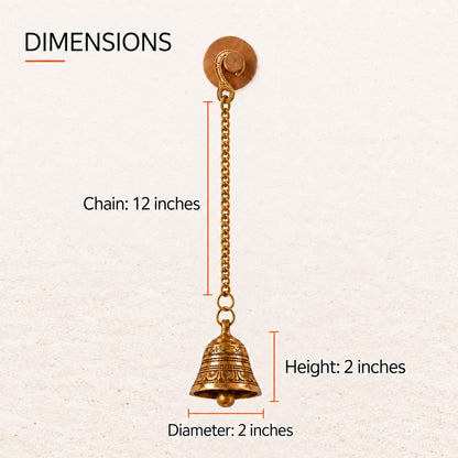 Brass Guardian Bell – Traditional Door Hanging for Protection