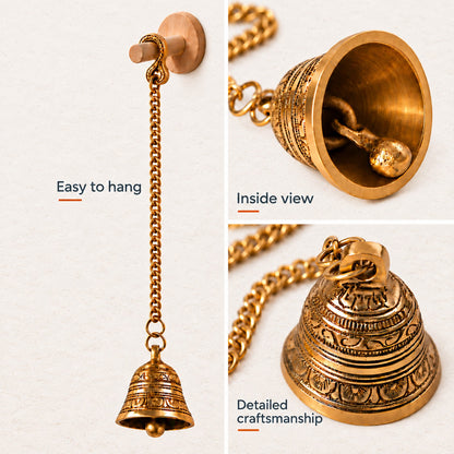Brass Guardian Bell – Traditional Door Hanging for Protection