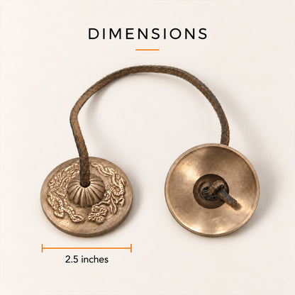 Dragon Phoenix Tingsha Cymbals – Brass Meditation Sound Tool