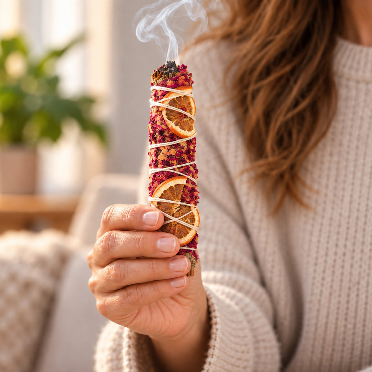 Botanical Smudge Stick – Sage Herb Bundle for Space Cleansing