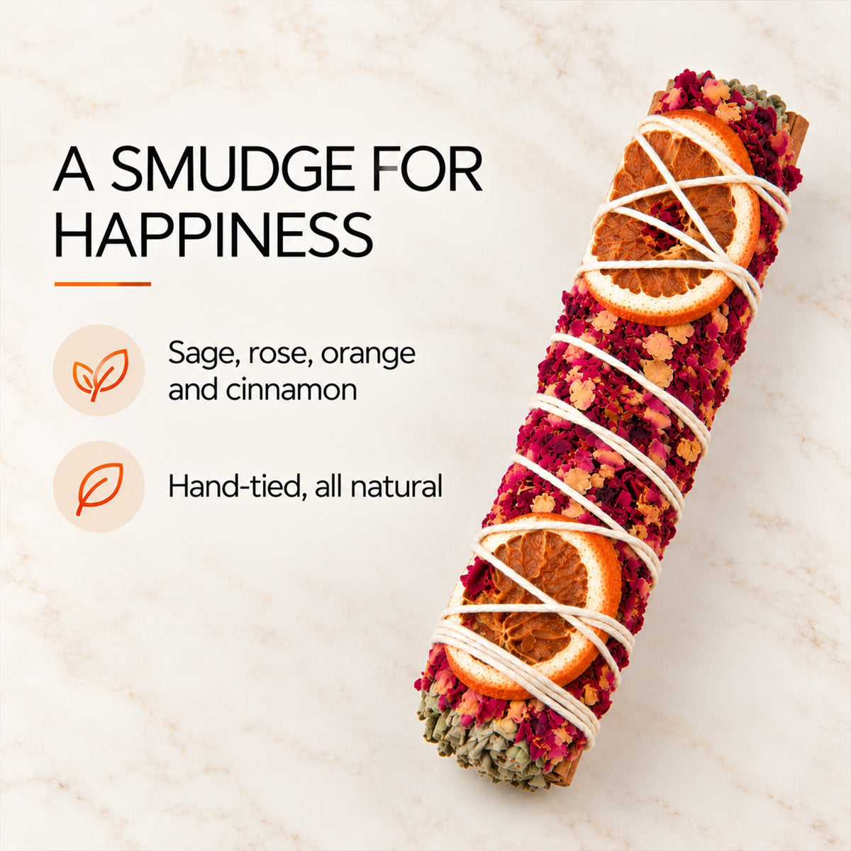 Botanical Smudge Stick – Sage Herb Bundle for Space Cleansing