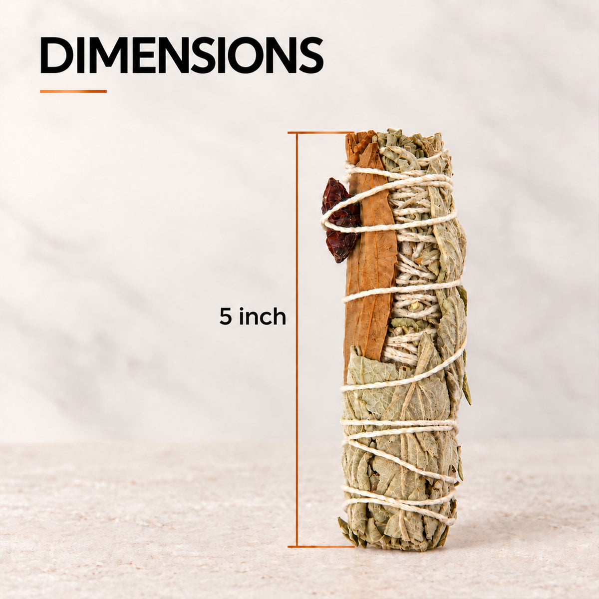 Botanical Smudge Stick – Sage Herb Bundle for Space Cleansing