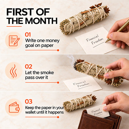 Botanical Smudge Stick – Sage Herb Bundle for Space Cleansing