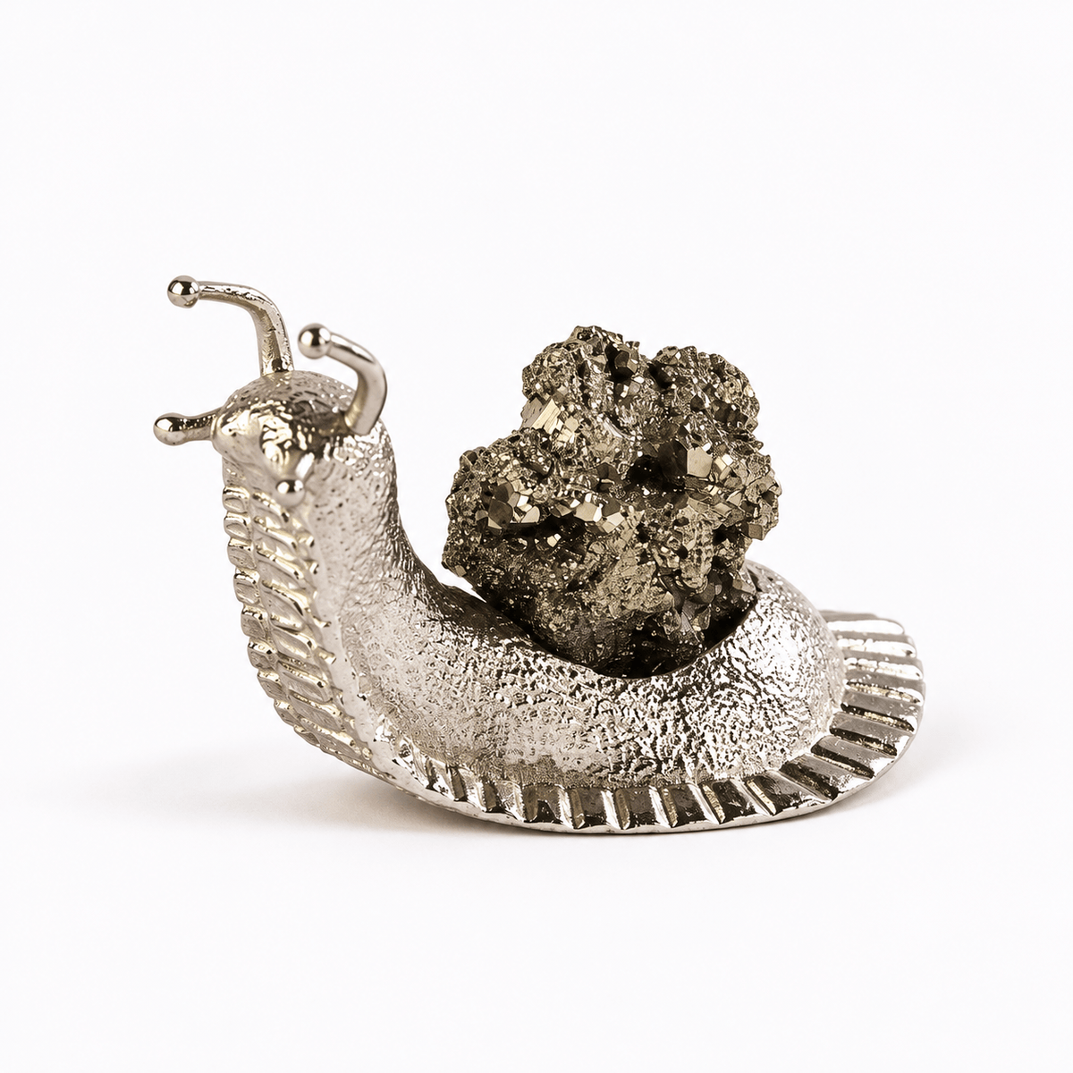 Pyrite Snail Talisman – Wealth Symbol for Steady Growth