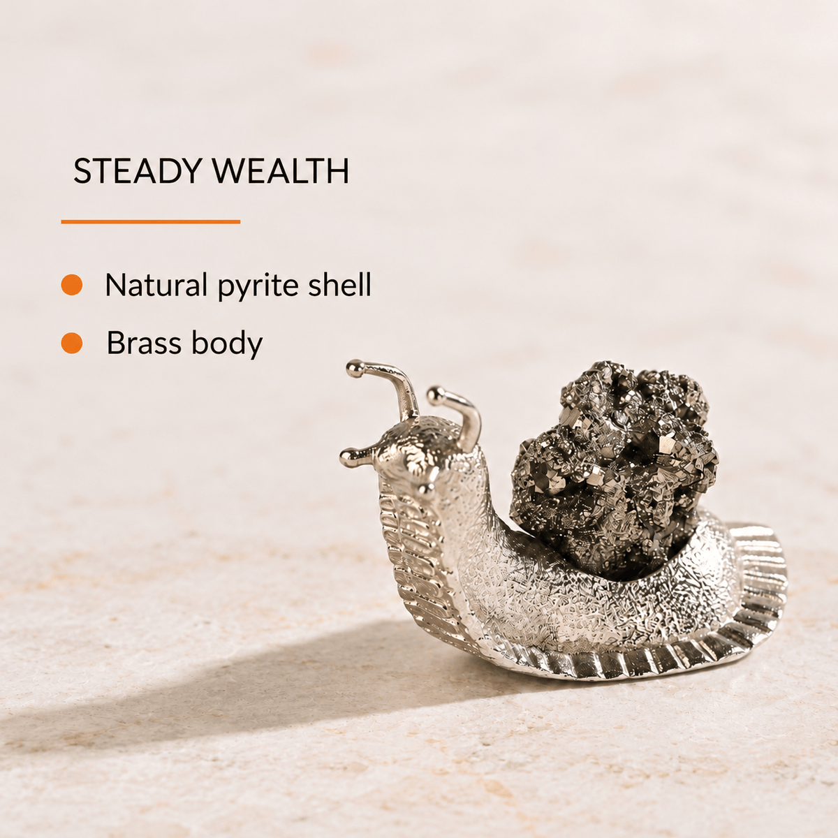 Pyrite Snail Talisman – Wealth Symbol for Steady Growth