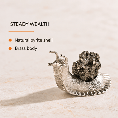 Pyrite Snail Talisman – Wealth Symbol for Steady Growth