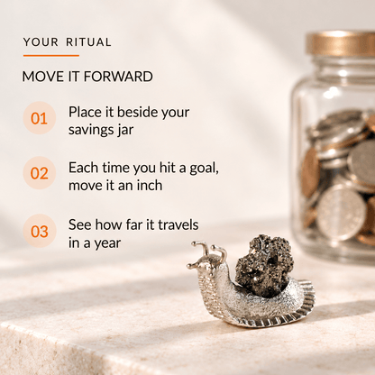 Pyrite Snail Talisman – Wealth Symbol for Steady Growth