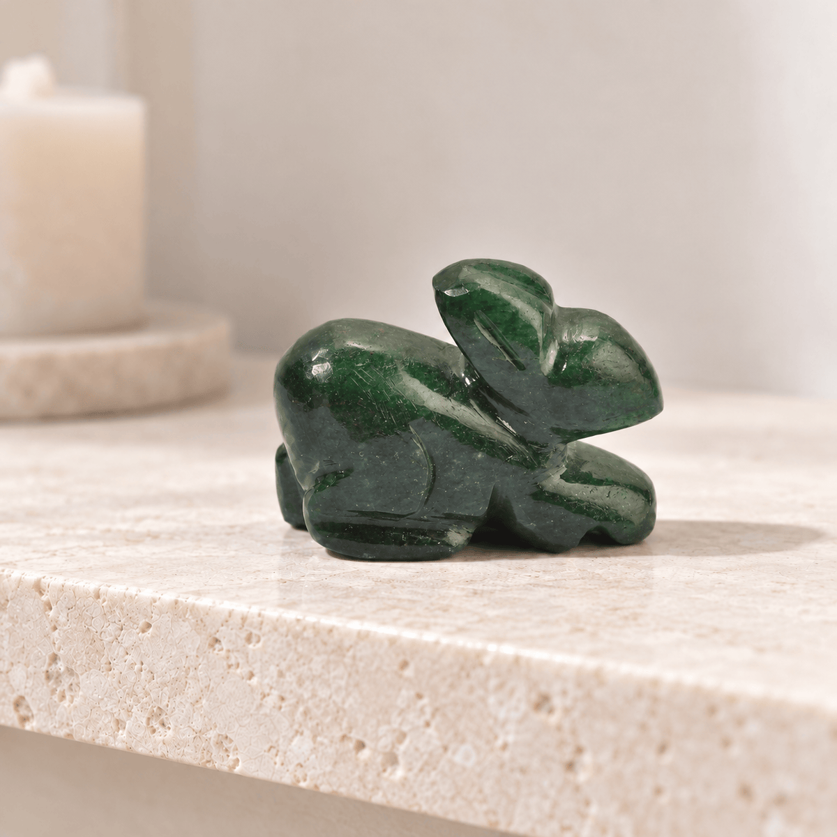 Crystal Rabbit Carving – Green Aventurine, Sodalite & Tiger Eye