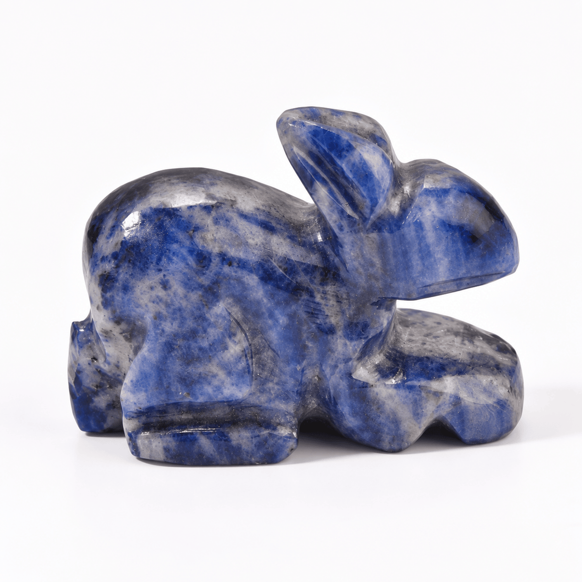 Crystal Rabbit Carving – Green Aventurine, Sodalite & Tiger Eye