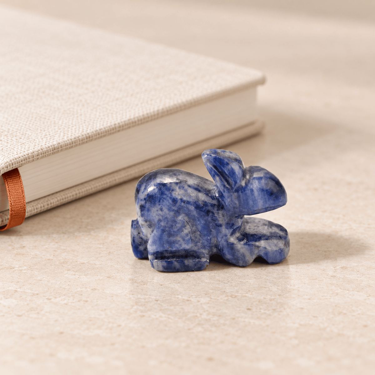 Crystal Rabbit Carving – Green Aventurine, Sodalite & Tiger Eye