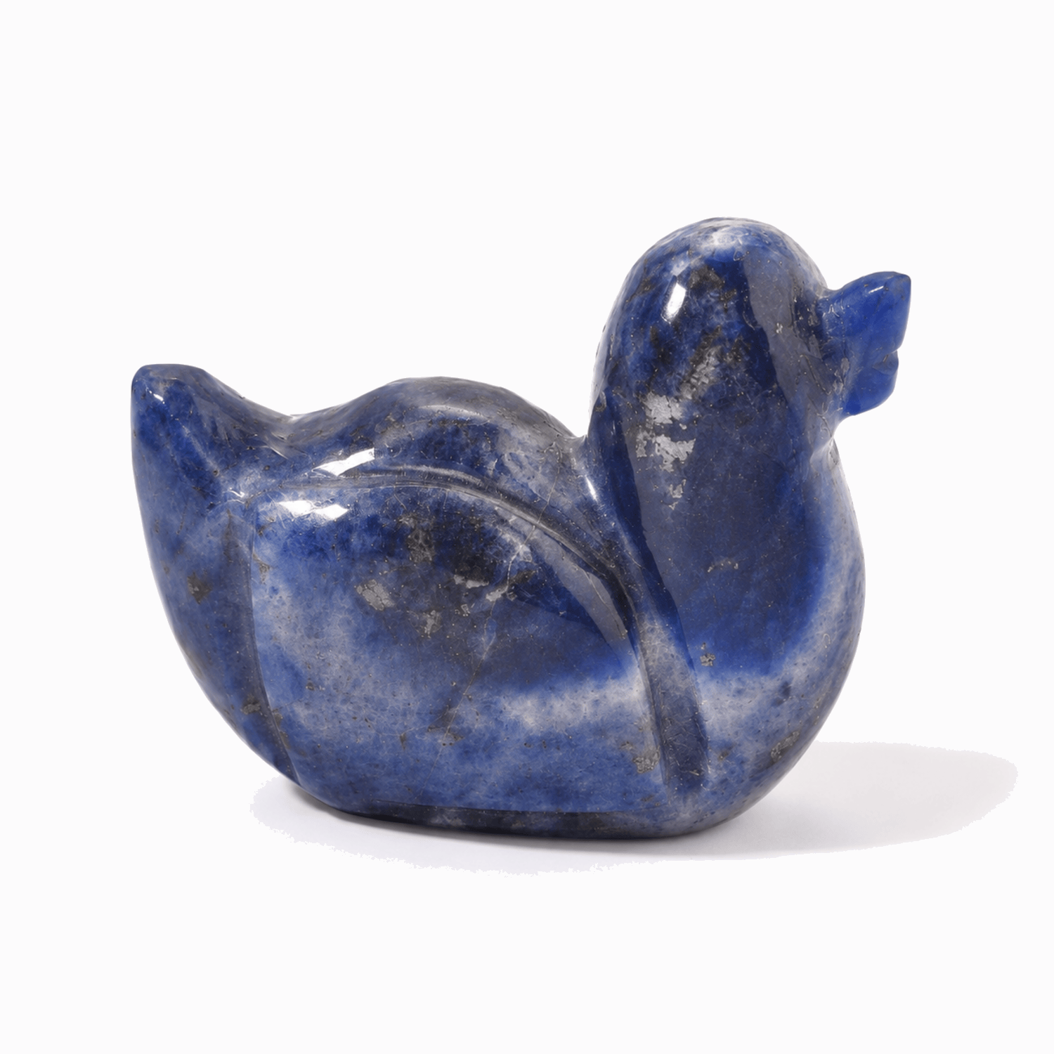 Crystal Duck Carving – Sodalite, Tiger Eye and Aventurine