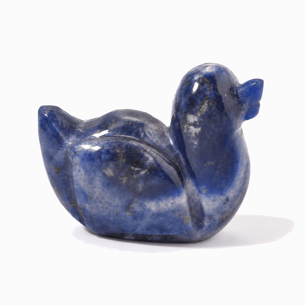 Crystal Duck Carving – Sodalite, Tiger Eye and Aventurine
