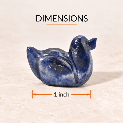 Crystal Duck Carving – Sodalite, Tiger Eye and Aventurine