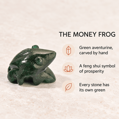 Hand-Carved Crystal Frog – Aventurine, Sodalite and Tiger Eye