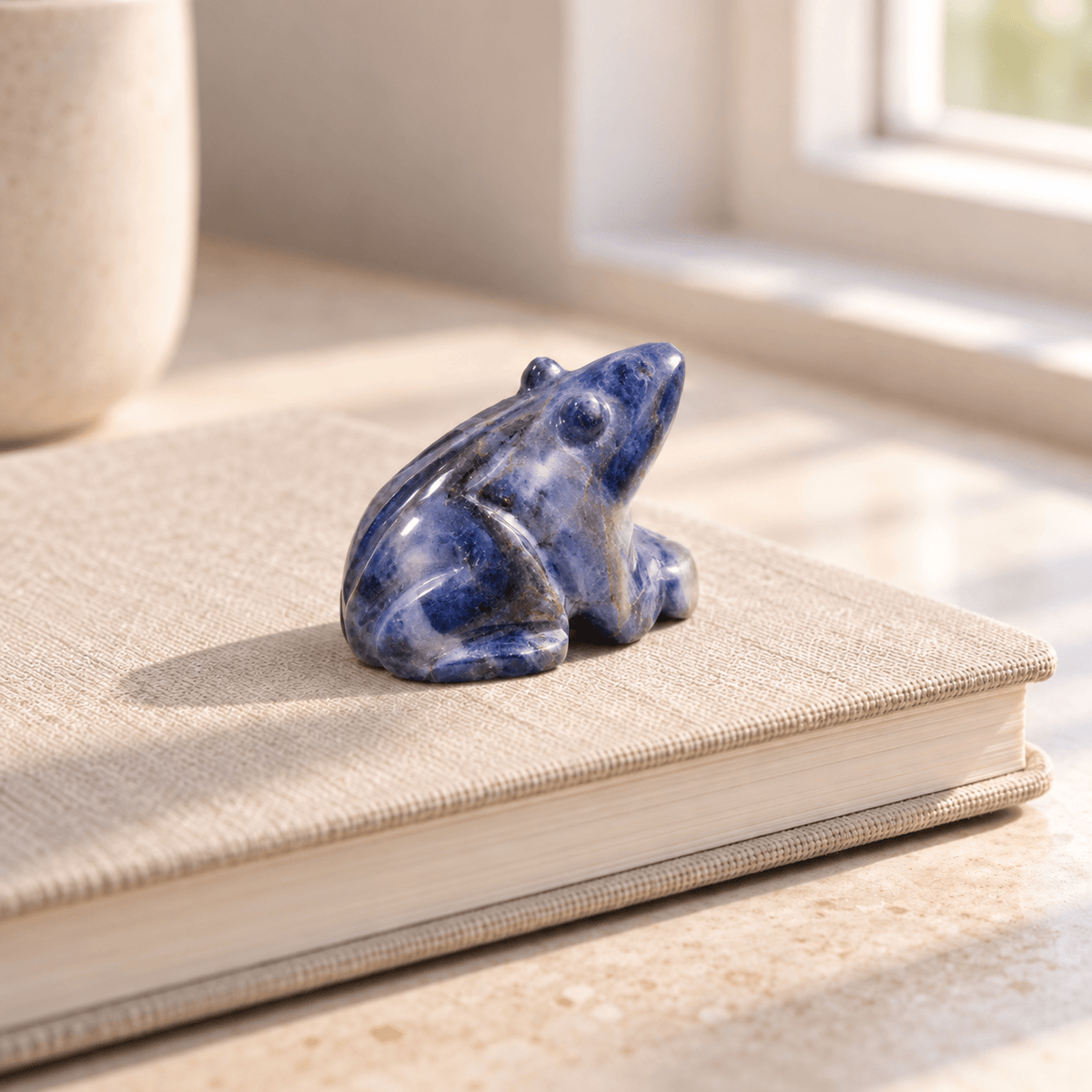 Hand-Carved Crystal Frog – Aventurine, Sodalite and Tiger Eye