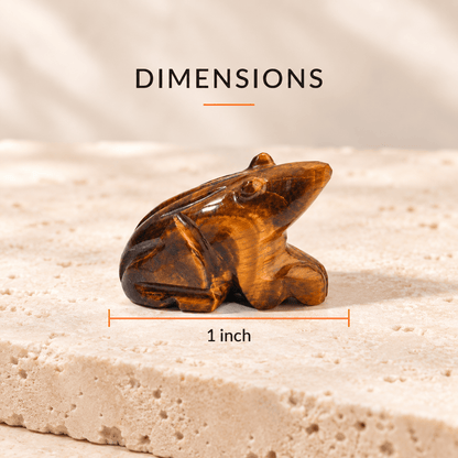 Hand-Carved Crystal Frog – Aventurine, Sodalite and Tiger Eye