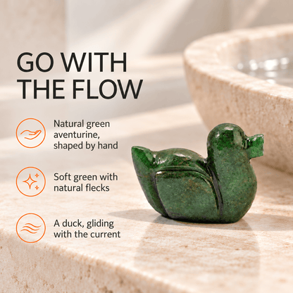 Crystal Duck Carving – Sodalite, Tiger Eye and Aventurine