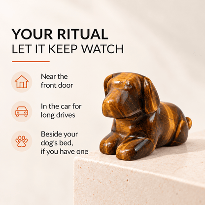 Crystal Dog Figurine – Courage, Clarity and Confidence