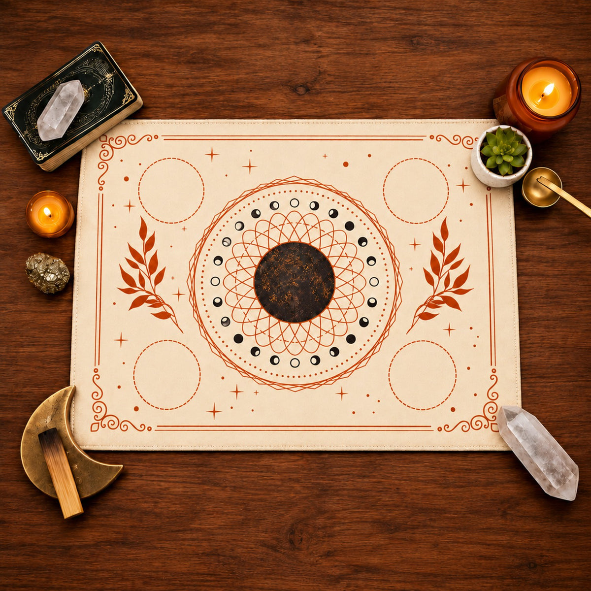 Sacred Altar Mat – Crystal, Candle and Ritual Setup Cloth