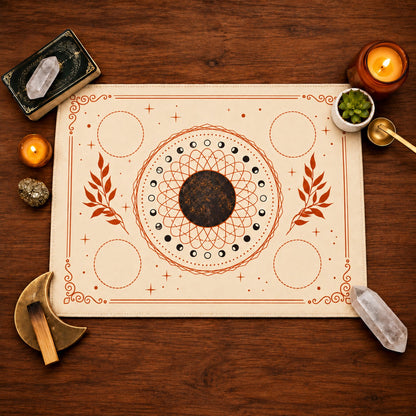 Sacred Altar Mat – Crystal, Candle and Ritual Setup Cloth