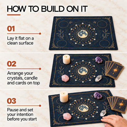 Sacred Altar Mat – Crystal, Candle and Ritual Setup Cloth