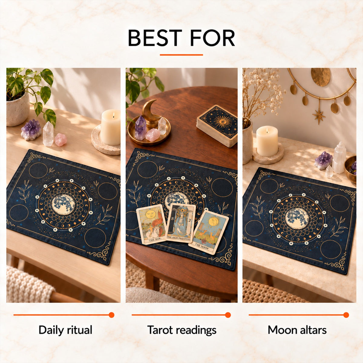 Sacred Altar Mat – Crystal, Candle and Ritual Setup Cloth