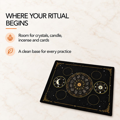 Sacred Altar Mat – Crystal, Candle and Ritual Setup Cloth