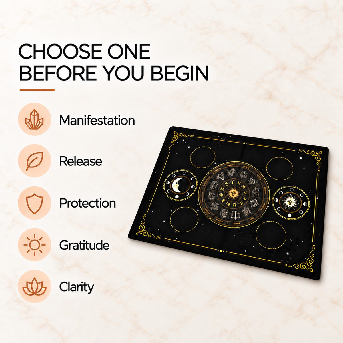 Sacred Altar Mat – Crystal, Candle and Ritual Setup Cloth
