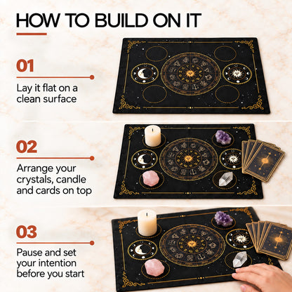 Sacred Altar Mat – Crystal, Candle and Ritual Setup Cloth