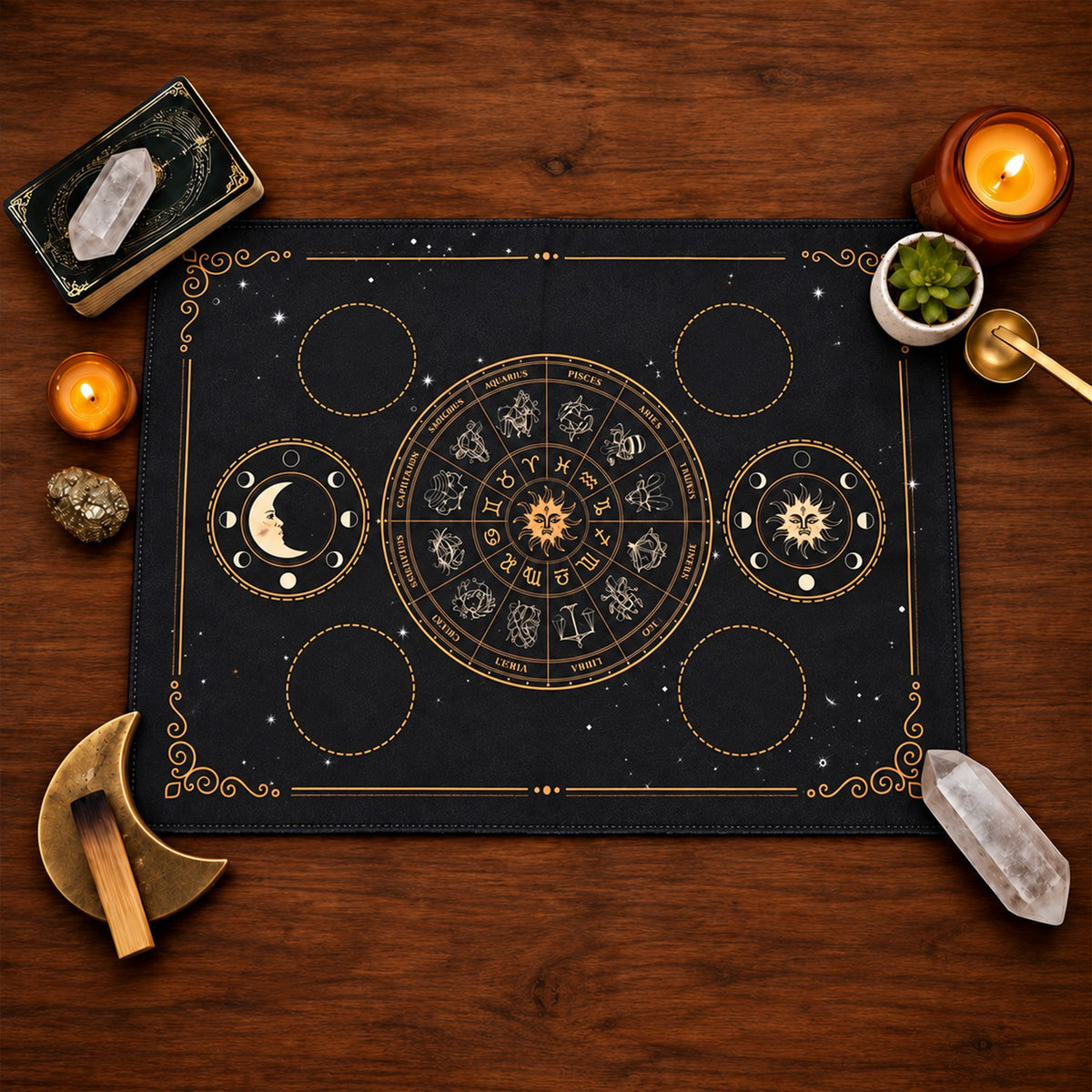 Sacred Altar Mat – Crystal, Candle and Ritual Setup Cloth