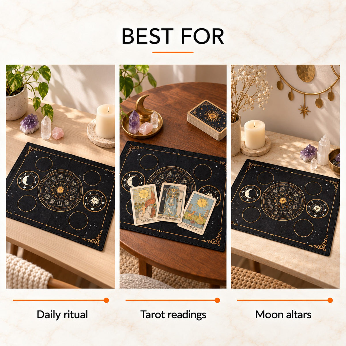 Sacred Altar Mat – Crystal, Candle and Ritual Setup Cloth