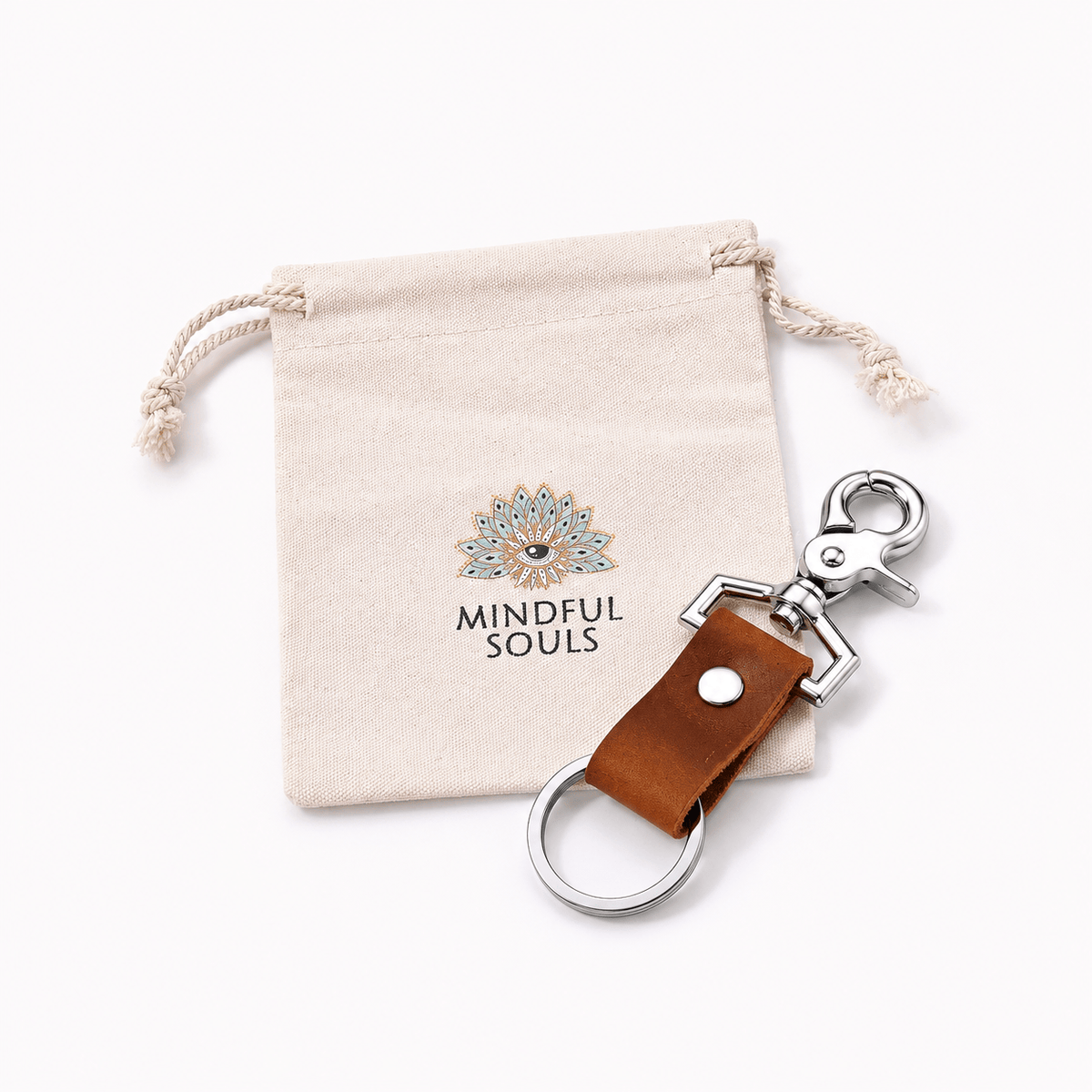 Attachable Leather Keychain – Snap Hook for Bags & Belts