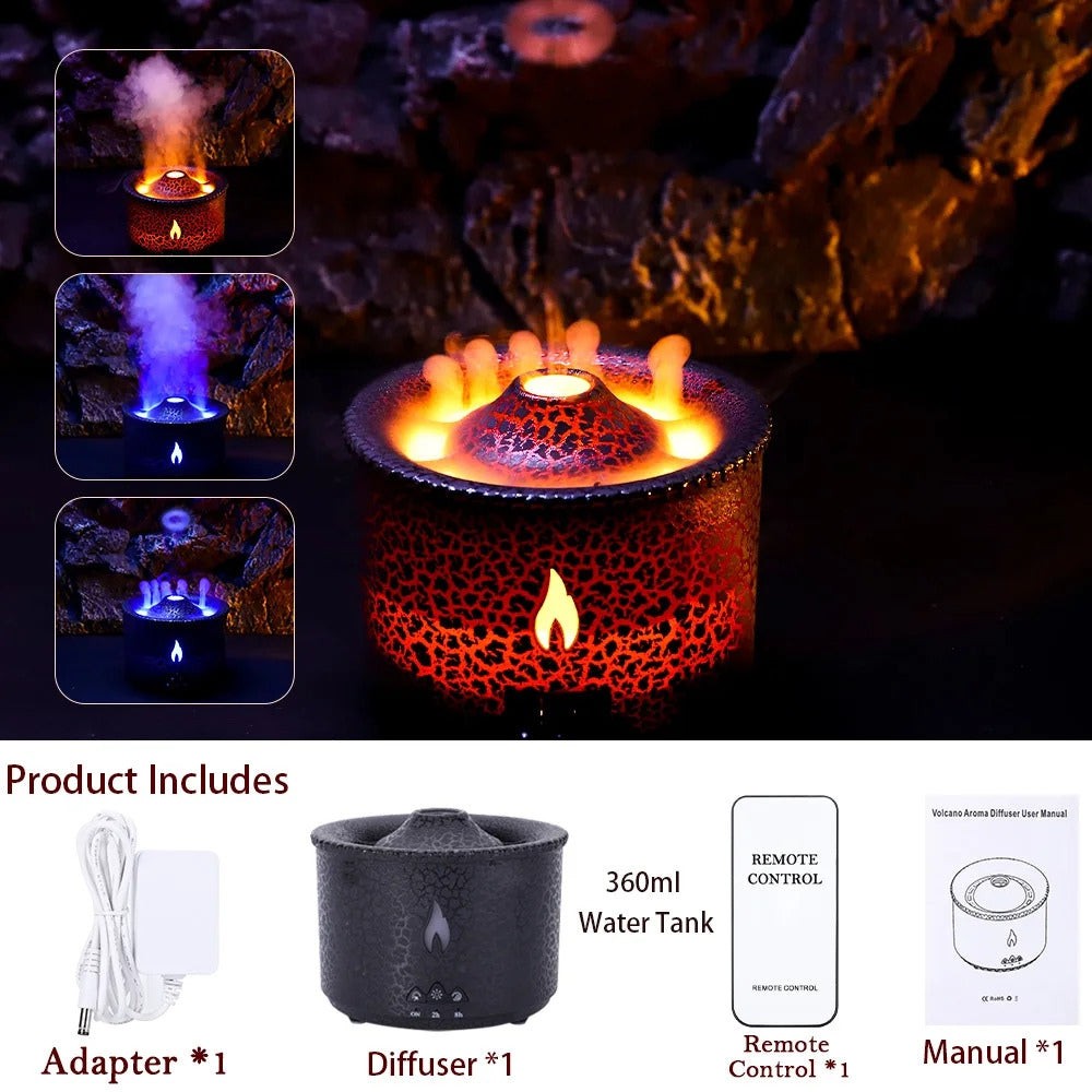 Volcano Flame Essential Oil Aroma Diffuser